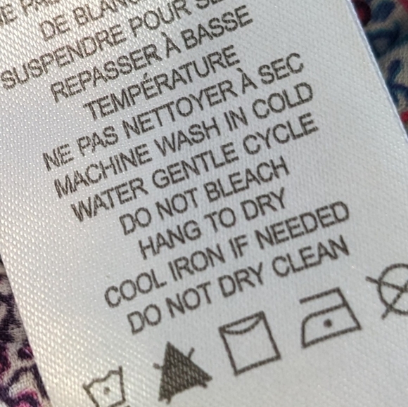 Beach Cover Up Boho Tunic Flowy Top Size S Pink Blue Multiprint - Picture 10 of 12